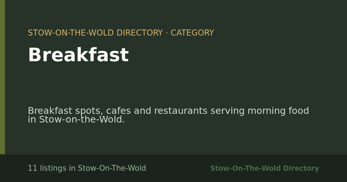 Breakfast in Stow-On-The-Wold — 11 local listings