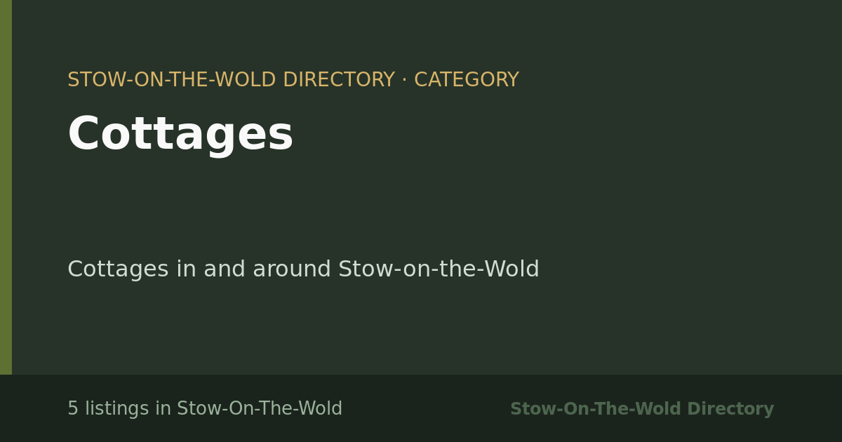 Cottages in Stow-On-The-Wold — 5 local listings