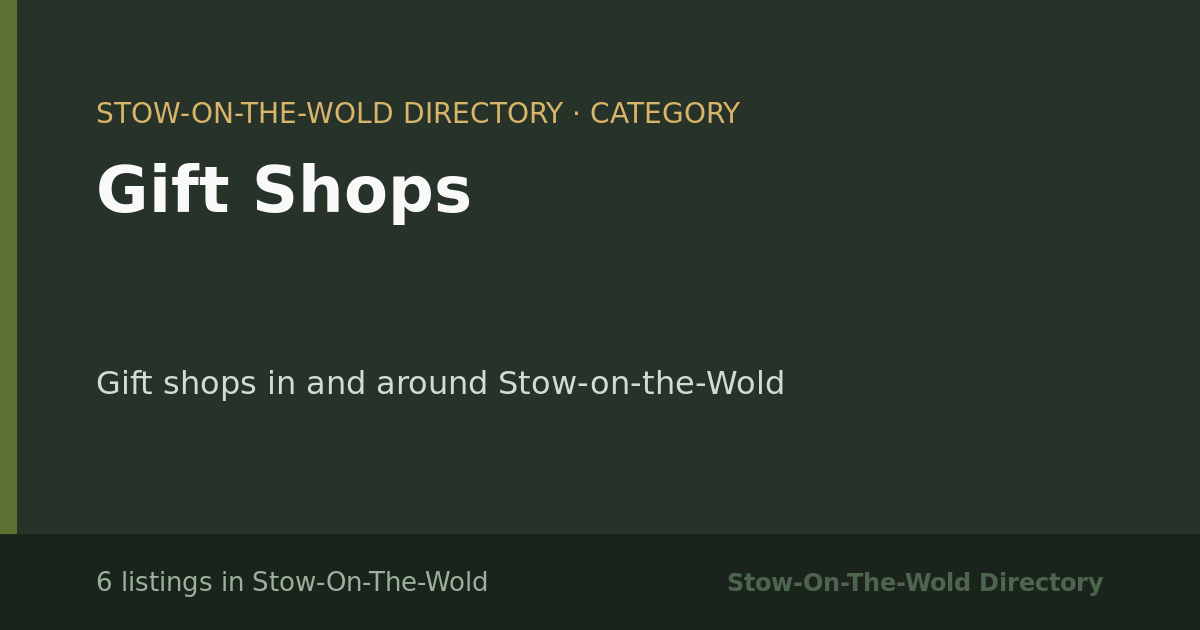Gift Shops in Stow-On-The-Wold — 6 local listings