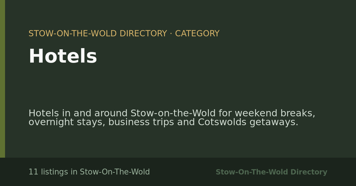 Hotels in Stow-On-The-Wold — 11 local listings