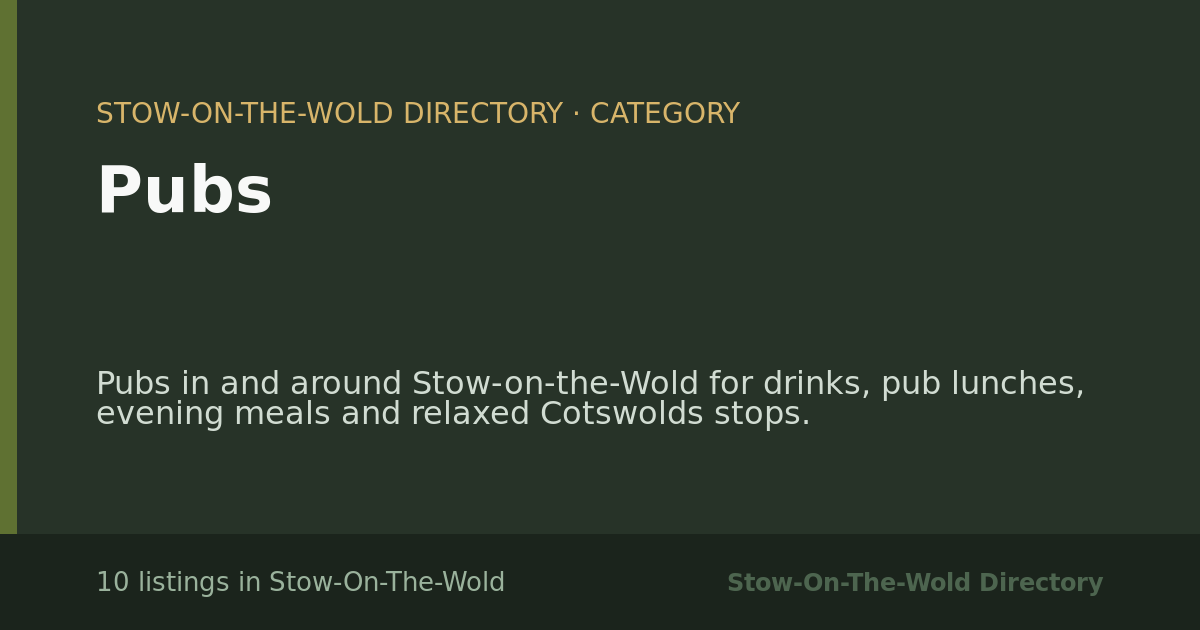 Pubs in Stow-On-The-Wold — 10 local listings